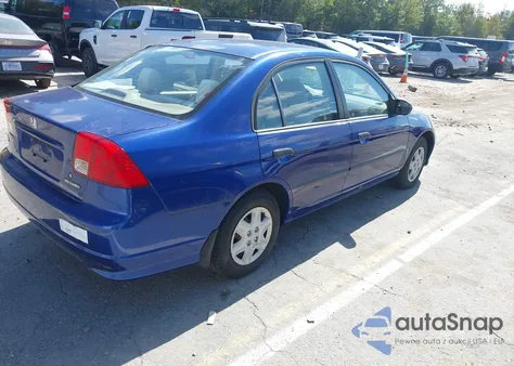 2004 Honda Civic Vp from USA, damaged, VIN 1HGES16334L012494